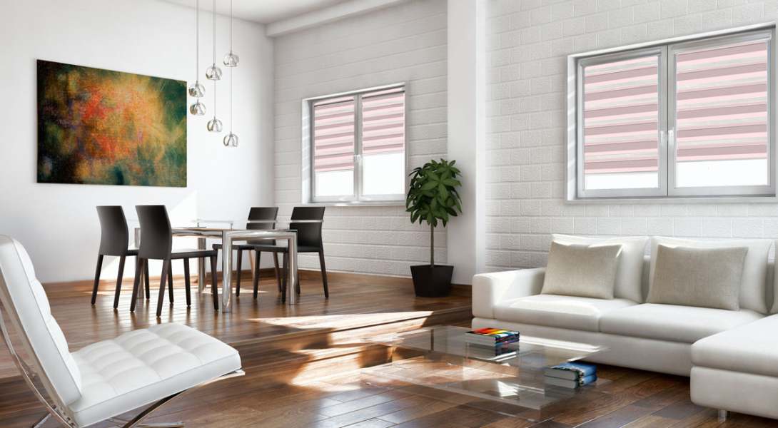 Doppelrollo 5091 Wohnzimmer Rot
