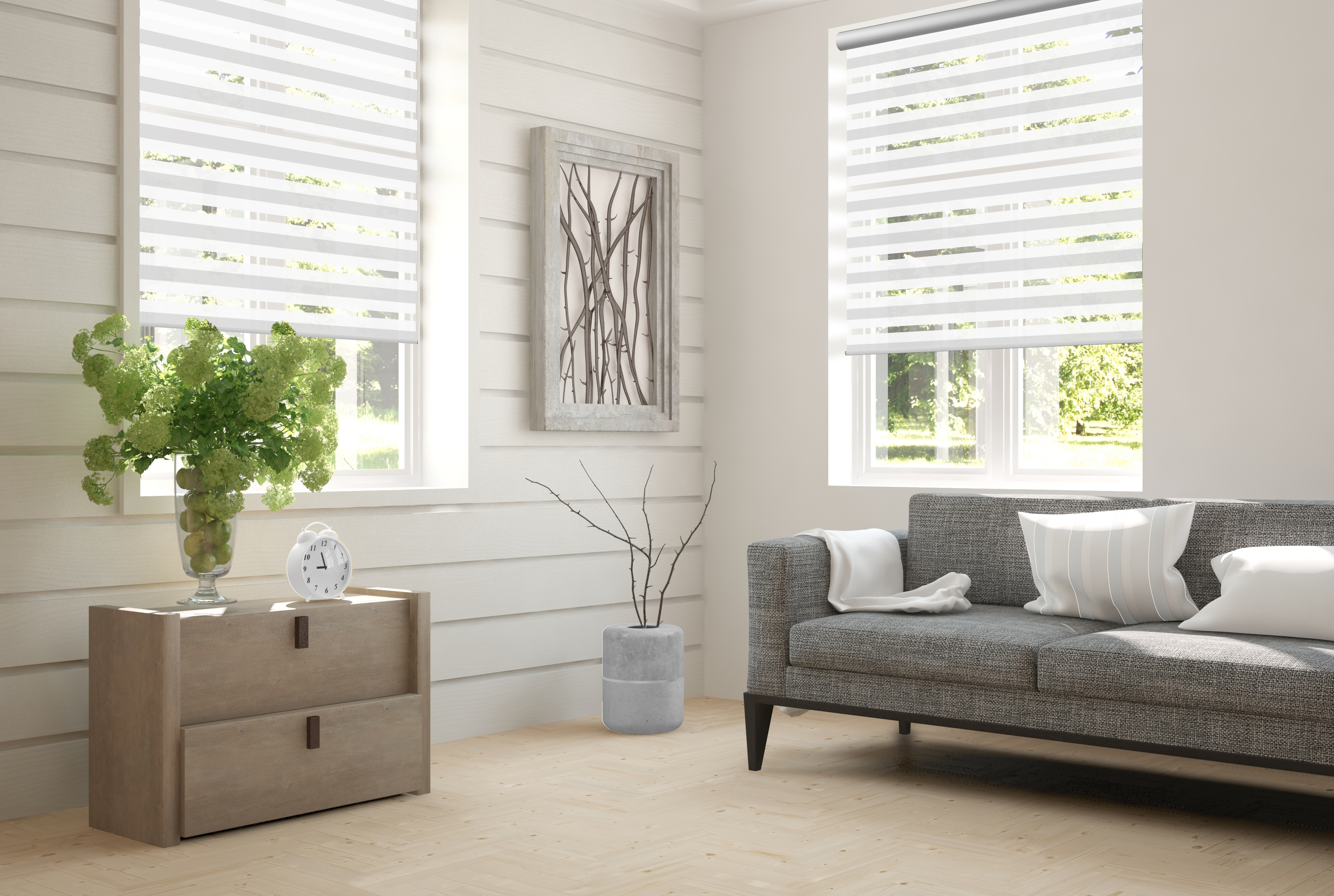 Doppelrollo Calvum 5126 Wohnzimmer