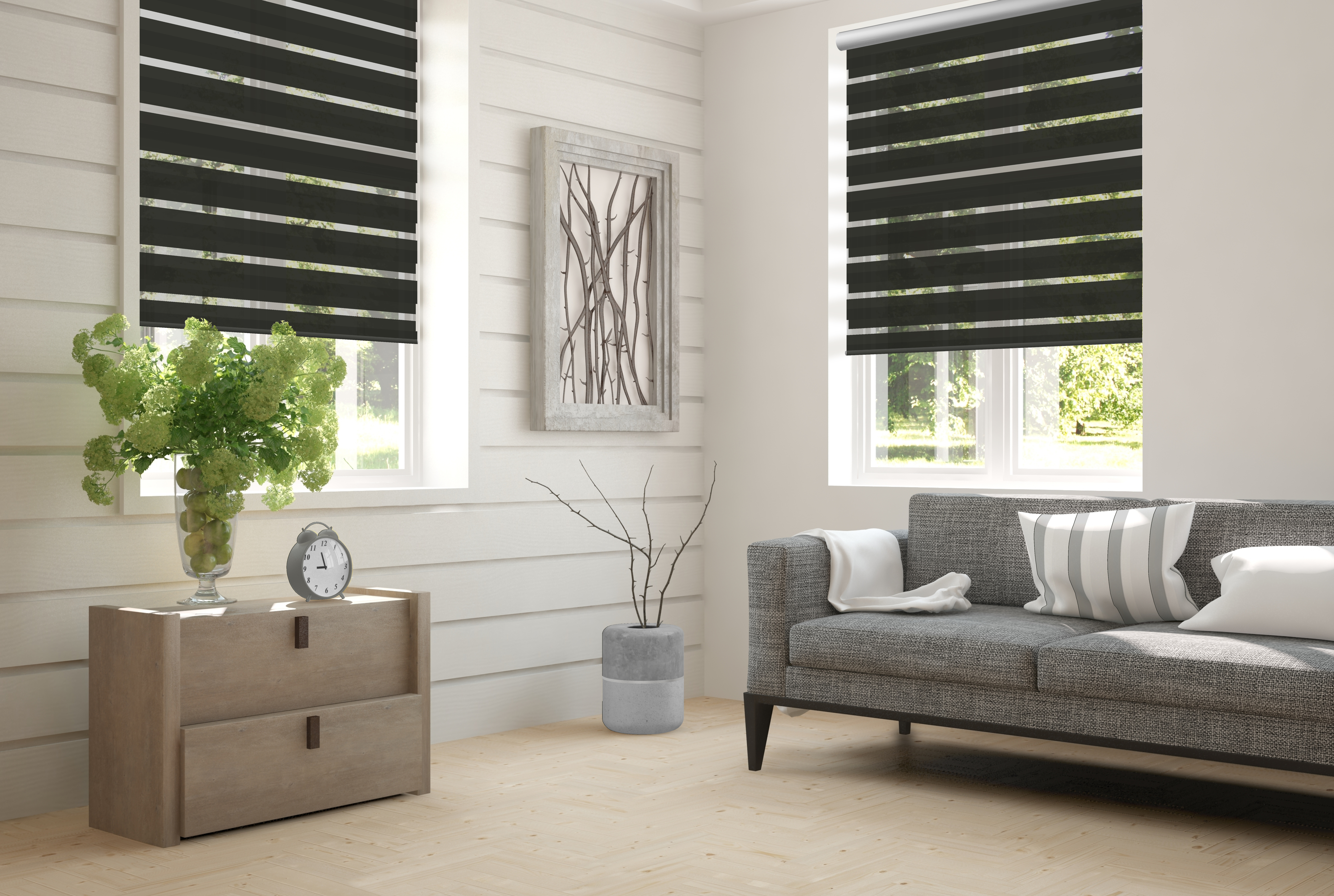 Doppelrollo Dubla 5124 Wohnzimmer