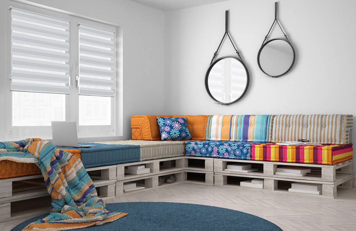 Doppelrollo Espesso 5154 Wohnzimmer
