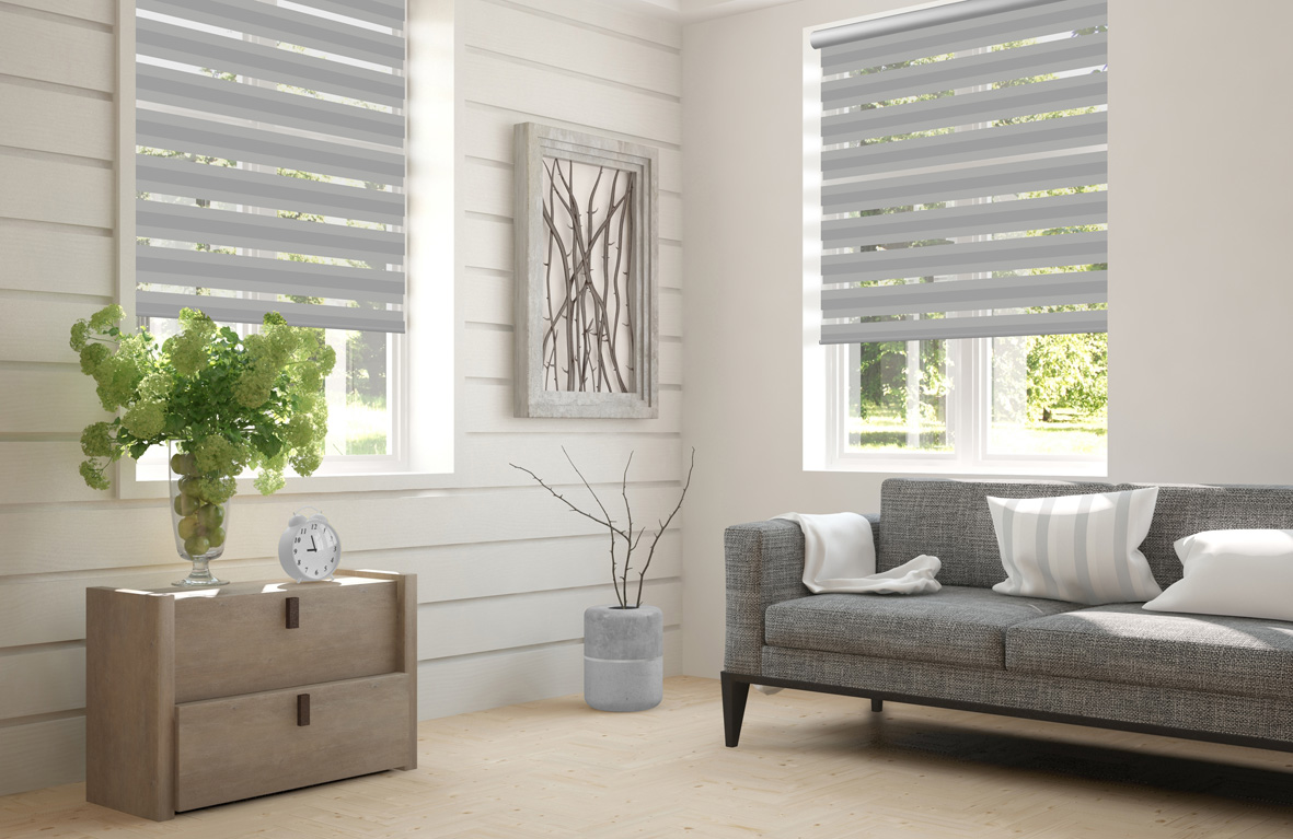 Doppelrollo Espesso 5156 Wohnzimmer