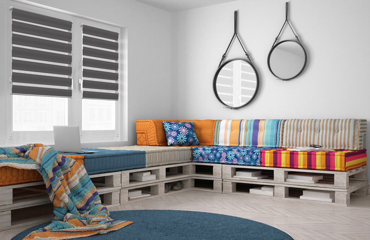Doppelrollo Espesso 5157 Wohnzimmer