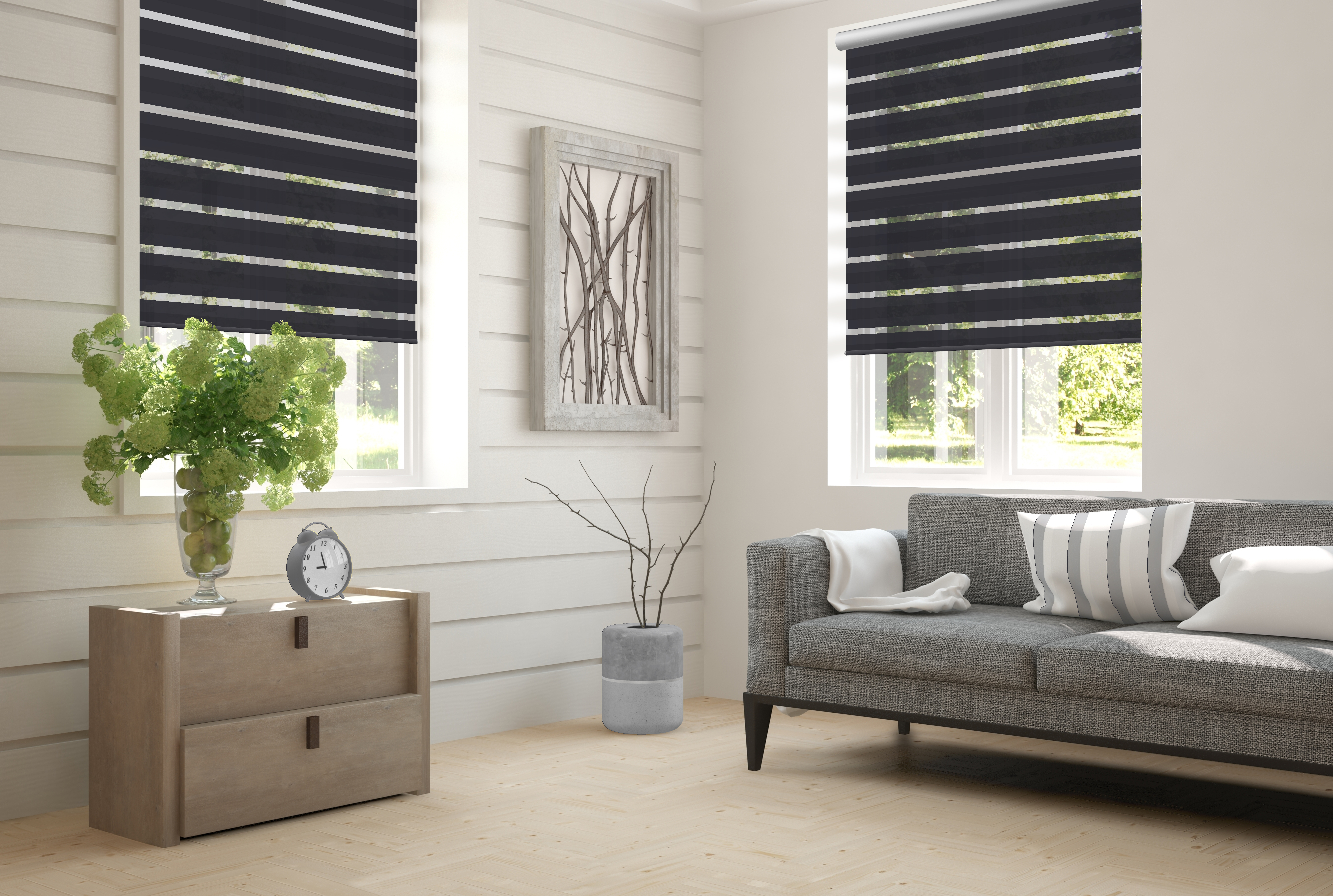 Doppelrollo Fino 5135 Wohnzimmer