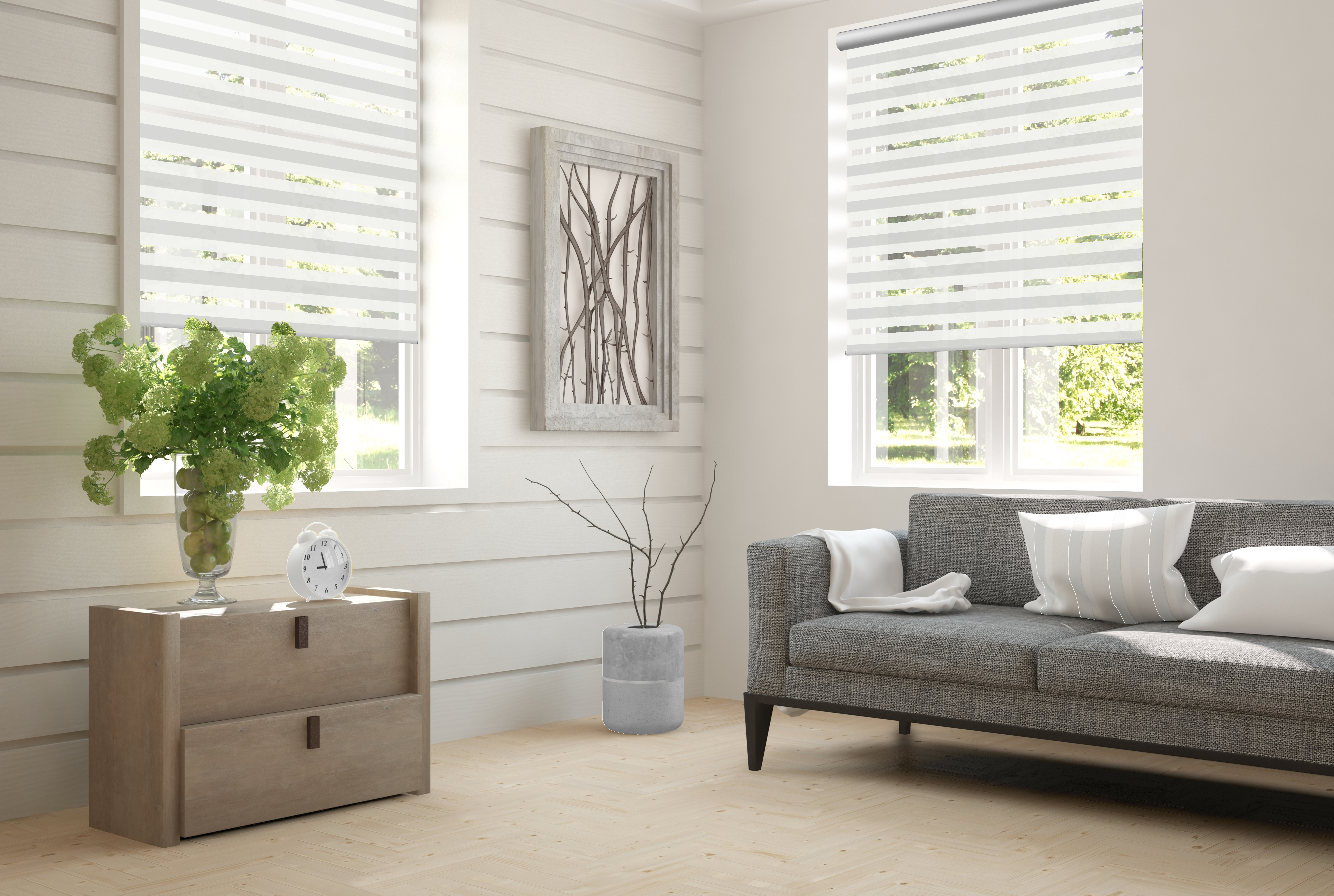 Doppelrollo Forrado 5143 Wohnzimmer