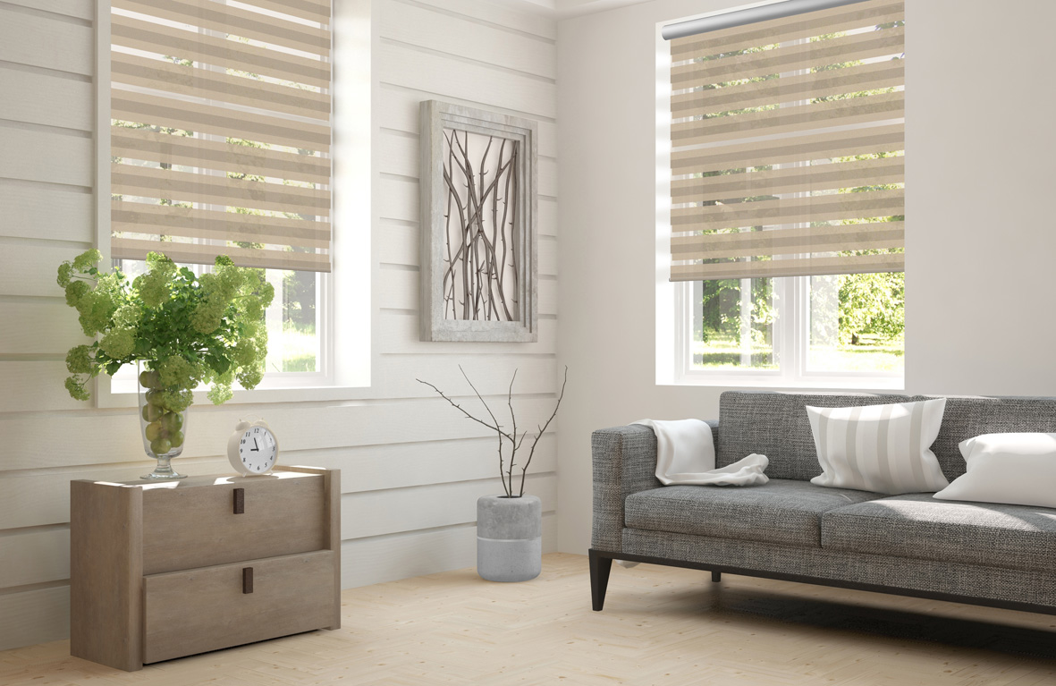 Doppelrollo Grieta 5130 Wohnzimmer