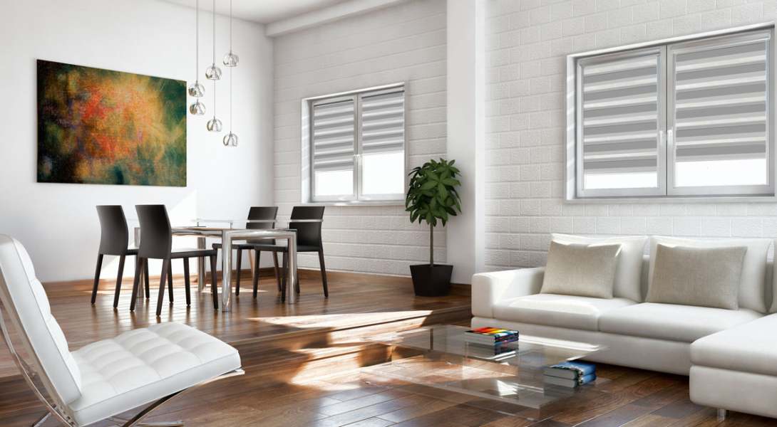 Doppelrollo 5101 Wohnzimmer Beige