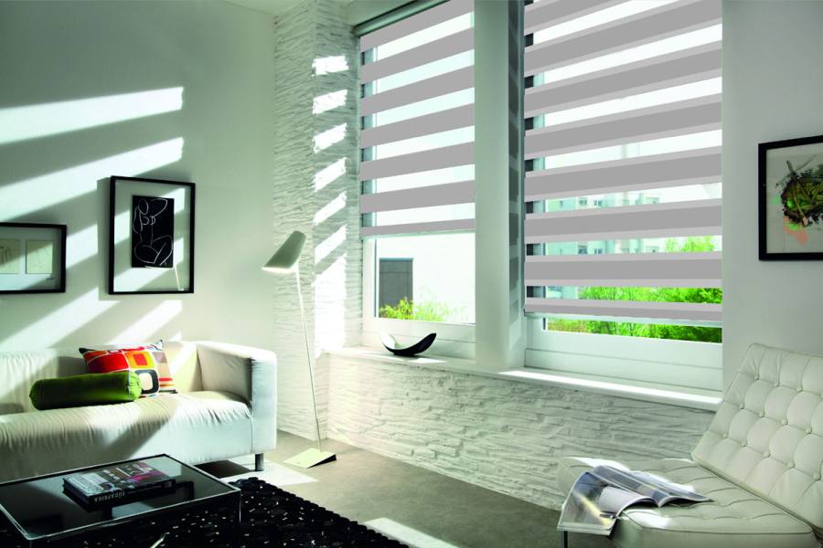 Doppelrollo 5101 Wohnzimmer Beige