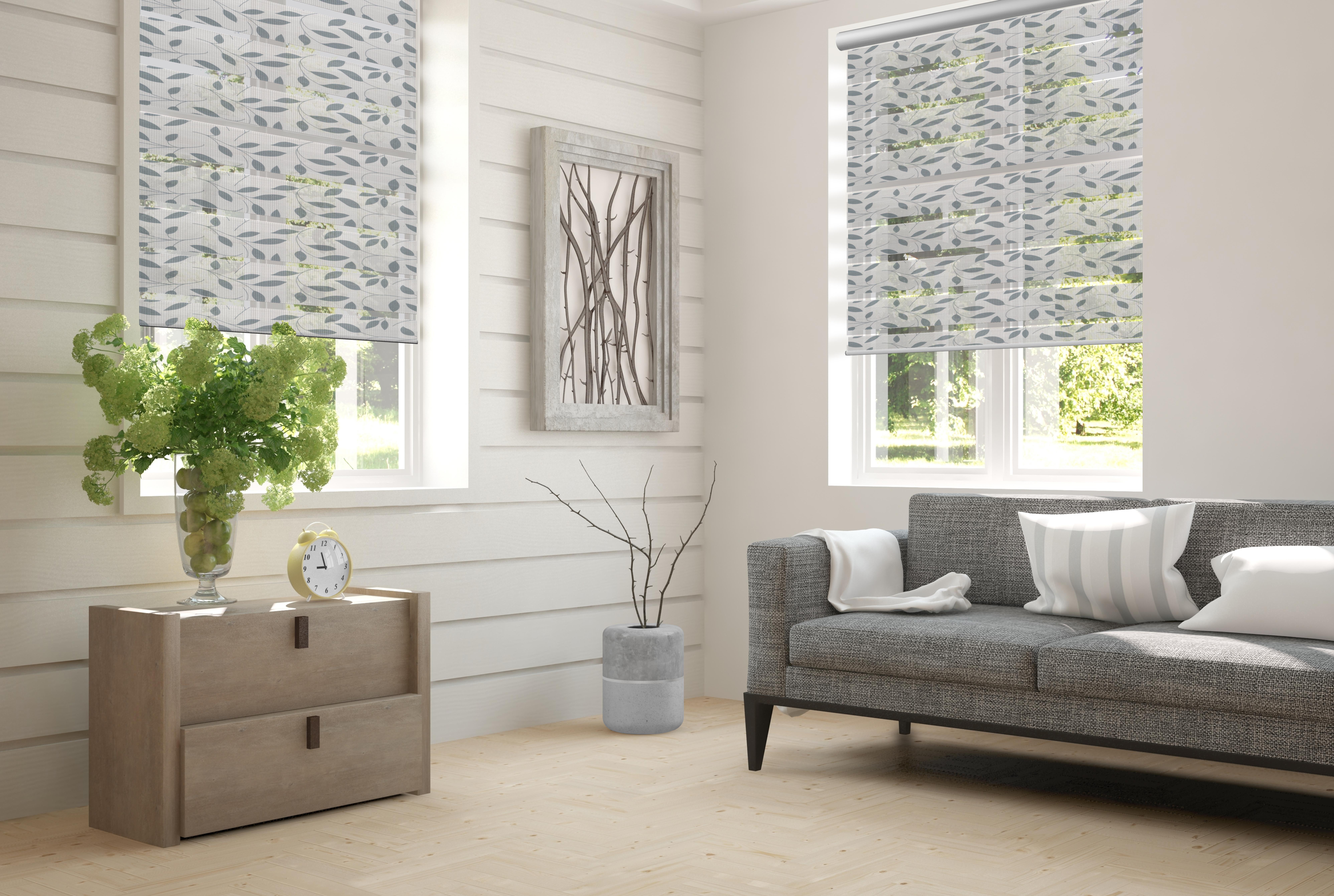 Doppelrollo Plantado 5152 Wohnzimmer