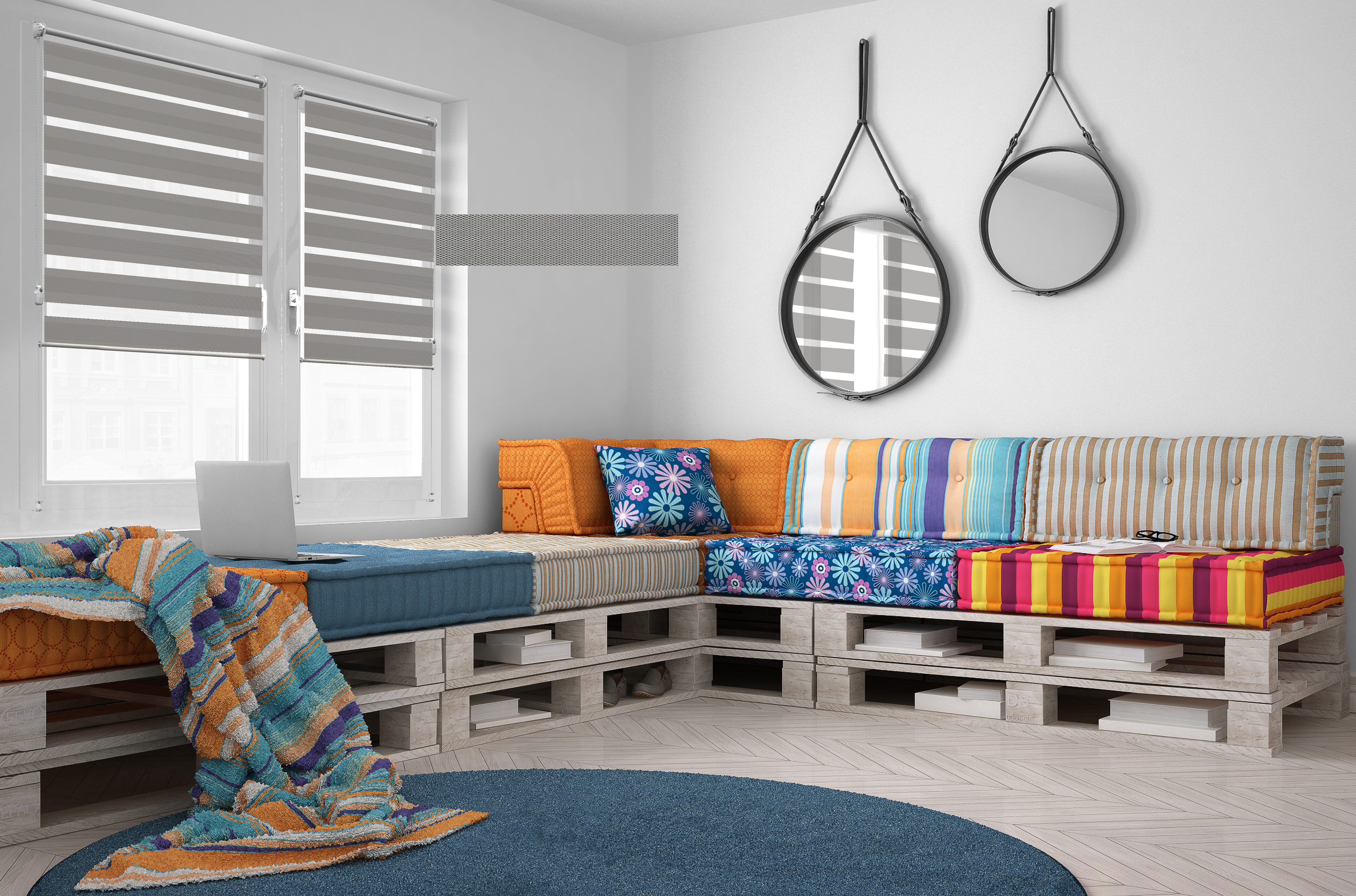 Doppelrollo Pletenica 5160 Wohnzimmer