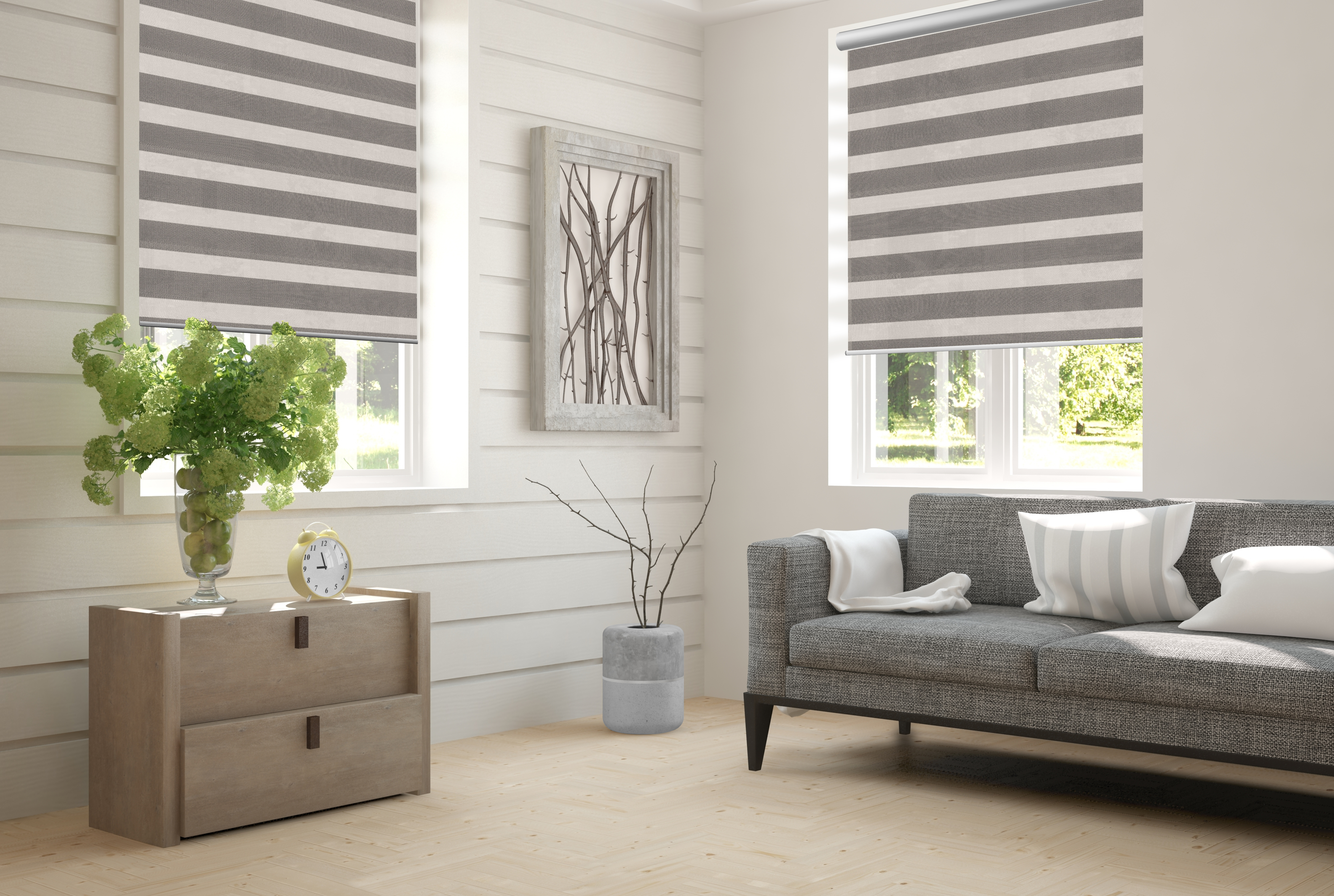 Doppelrollo Pletenica 5161 Wohnzimmer