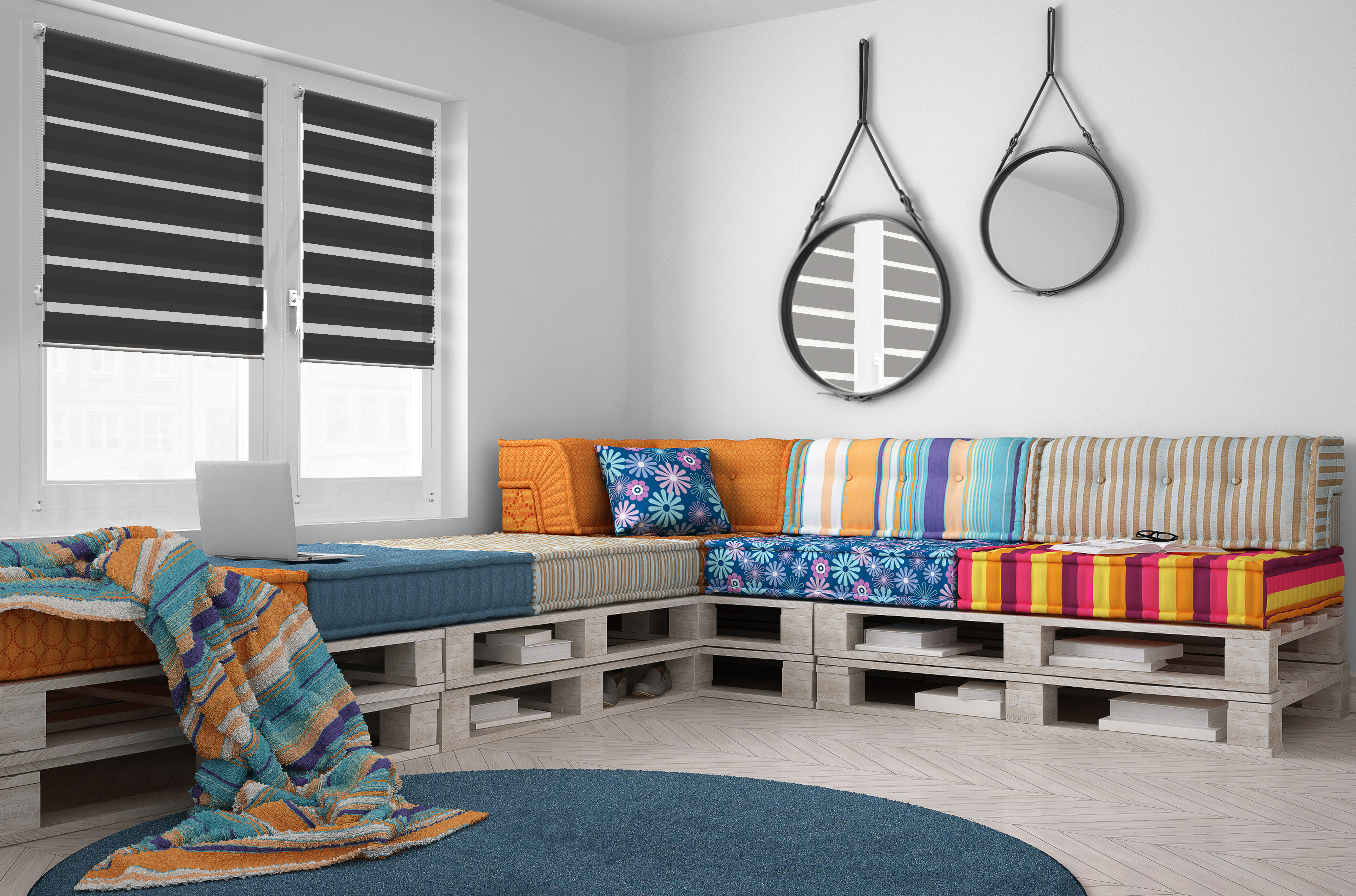 Doppelrollo Pruga 5142 Wohnzimmer