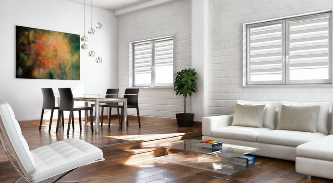 Doppelrollo 5000 Wohnzimmer Weiß