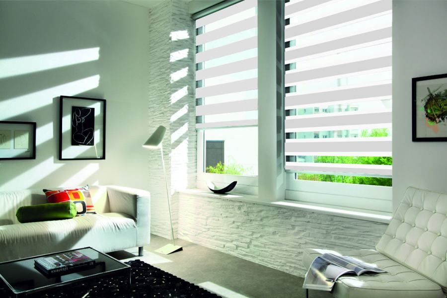 Doppelrollo 5000 Wohnzimmer Weiß