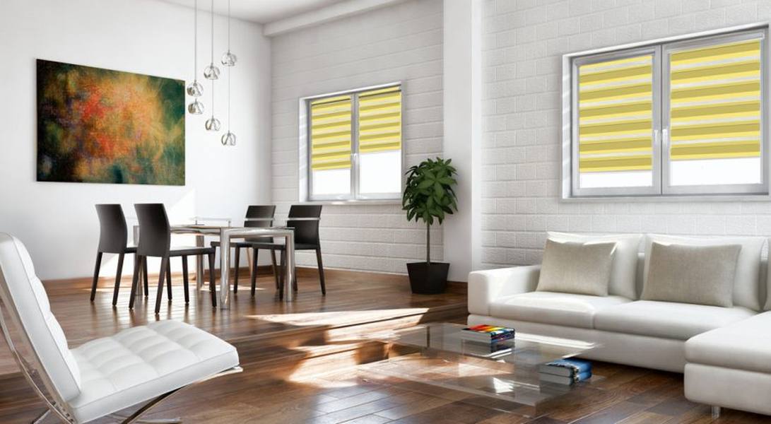 Doppelrollo 5006 Wohnzimmer Gelb