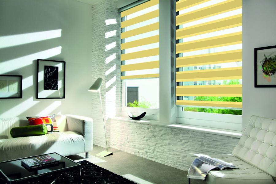 Doppelrollo 5006 Wohnzimmer Gelb