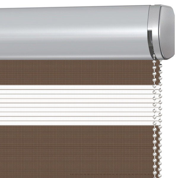Doppelrollo 5013 Kassette Braun , Grau