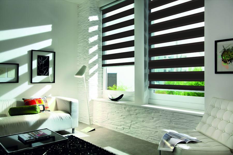 Doppelrollo 5061 Wohnzimmer Schwarz