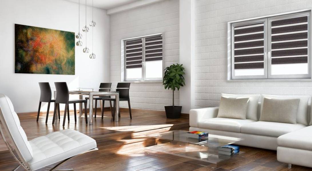 Doppelrollo 5069 Wohnzimmer Schwarz
