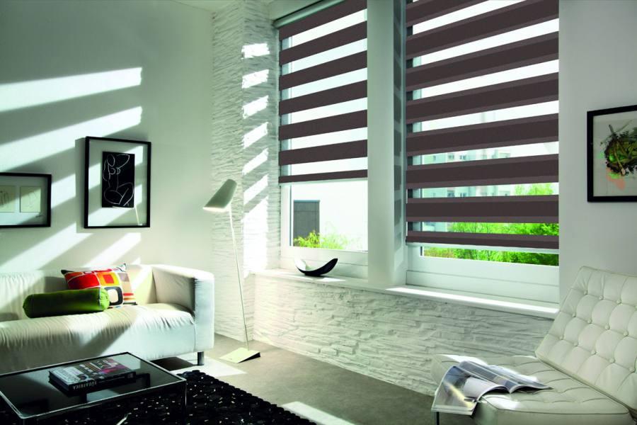 Doppelrollo 5069 Wohnzimmer Schwarz