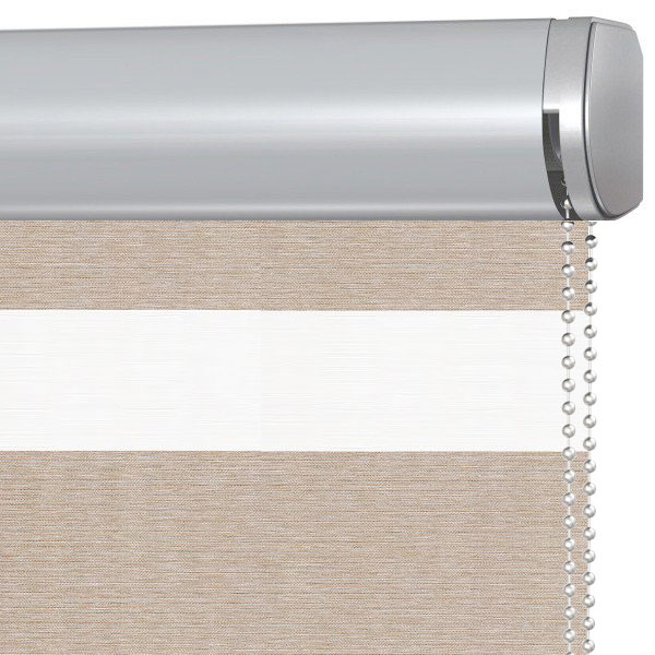 Doppelrollo 5076 Kassette Braun , Grau , Rot
