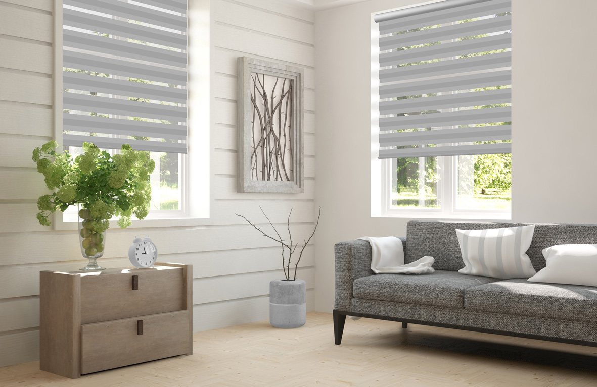 Doppelrollo Seda 5147 Wohnzimmer