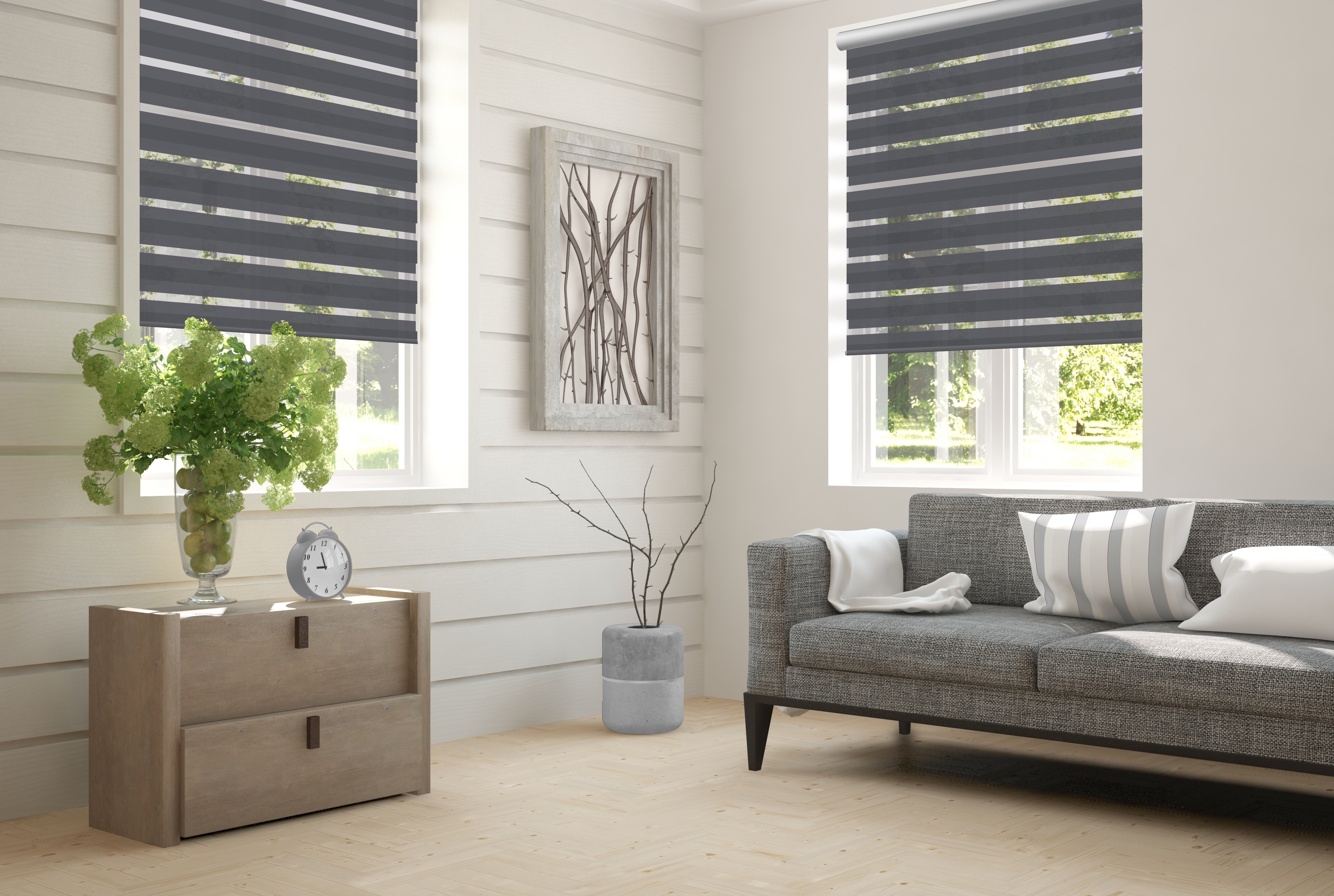 Doppelrollo Strio 5106 Wohnzimmer