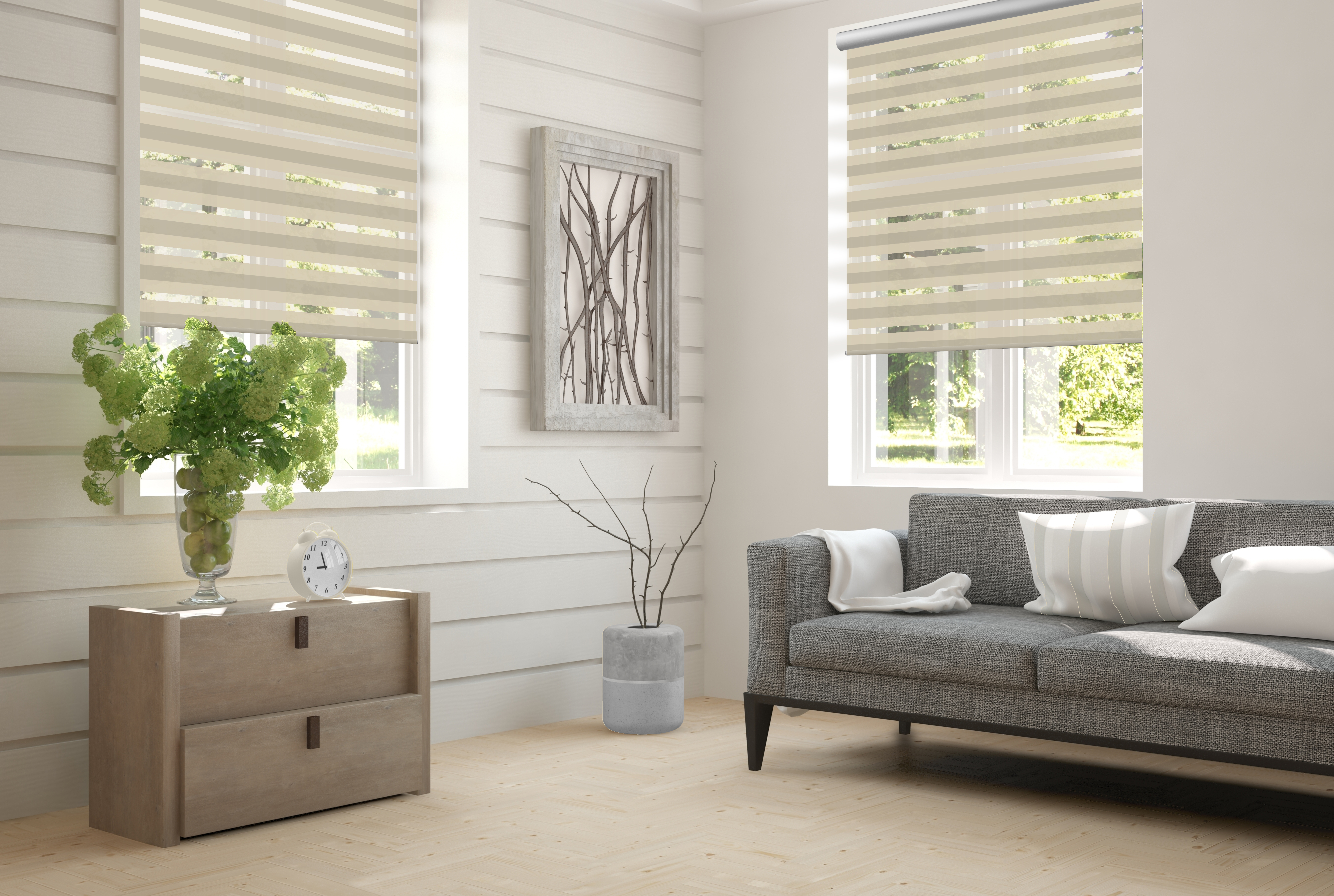Doppelrollo Strio 5109 Wohnzimmer