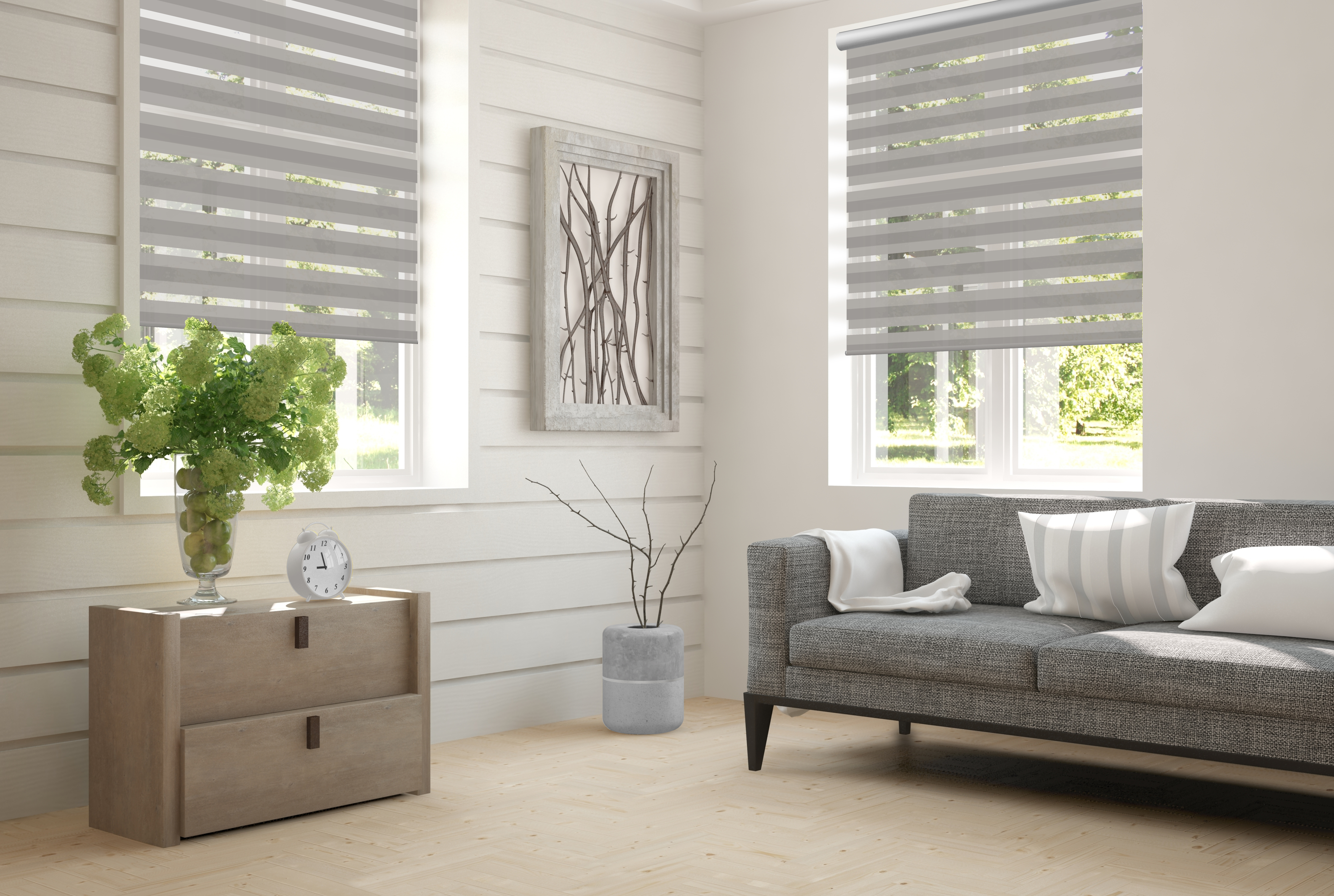 Doppelrollo Strio 5111 Wohnzimmer