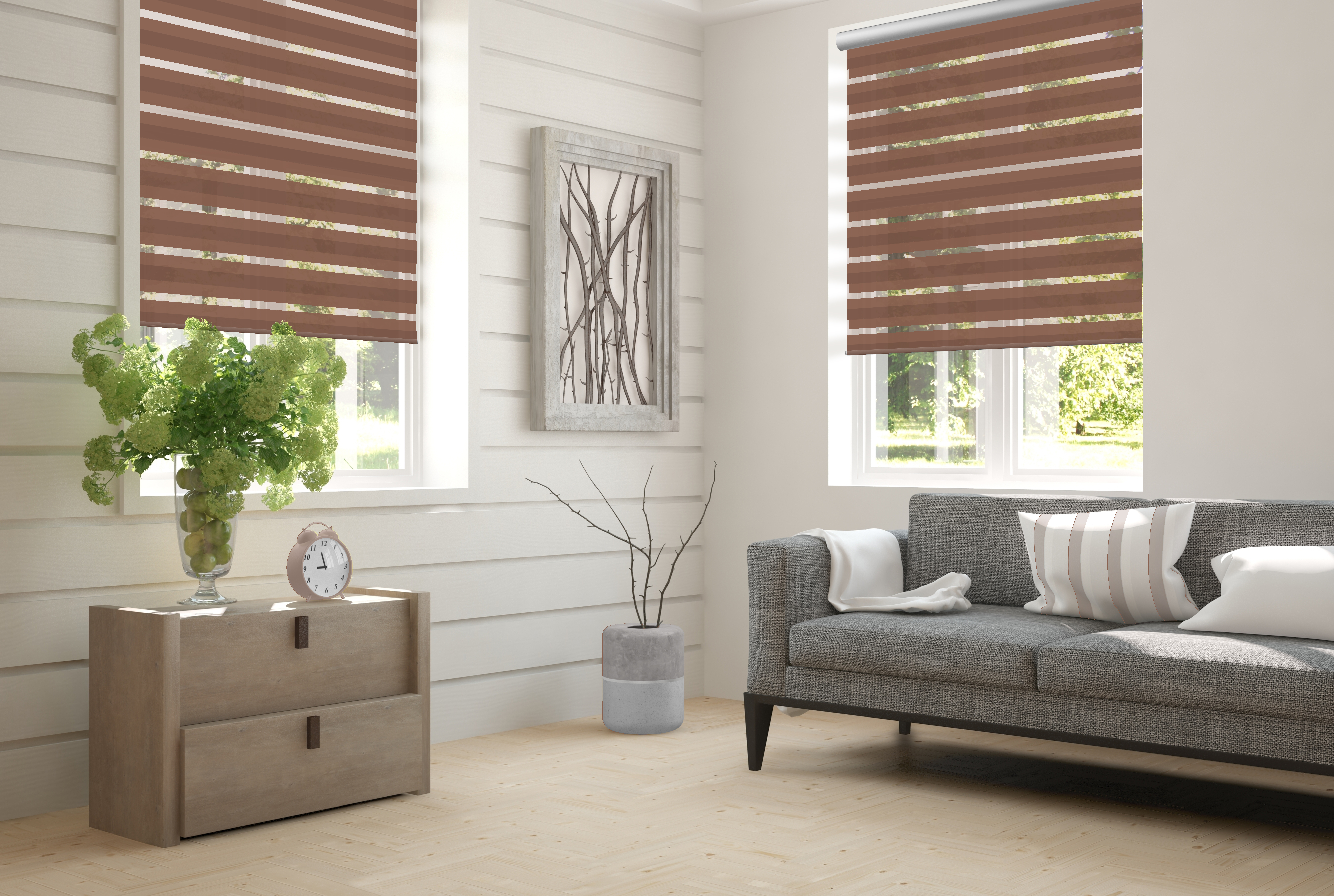 Doppelrollo Strio 5114 Wohnzimmer