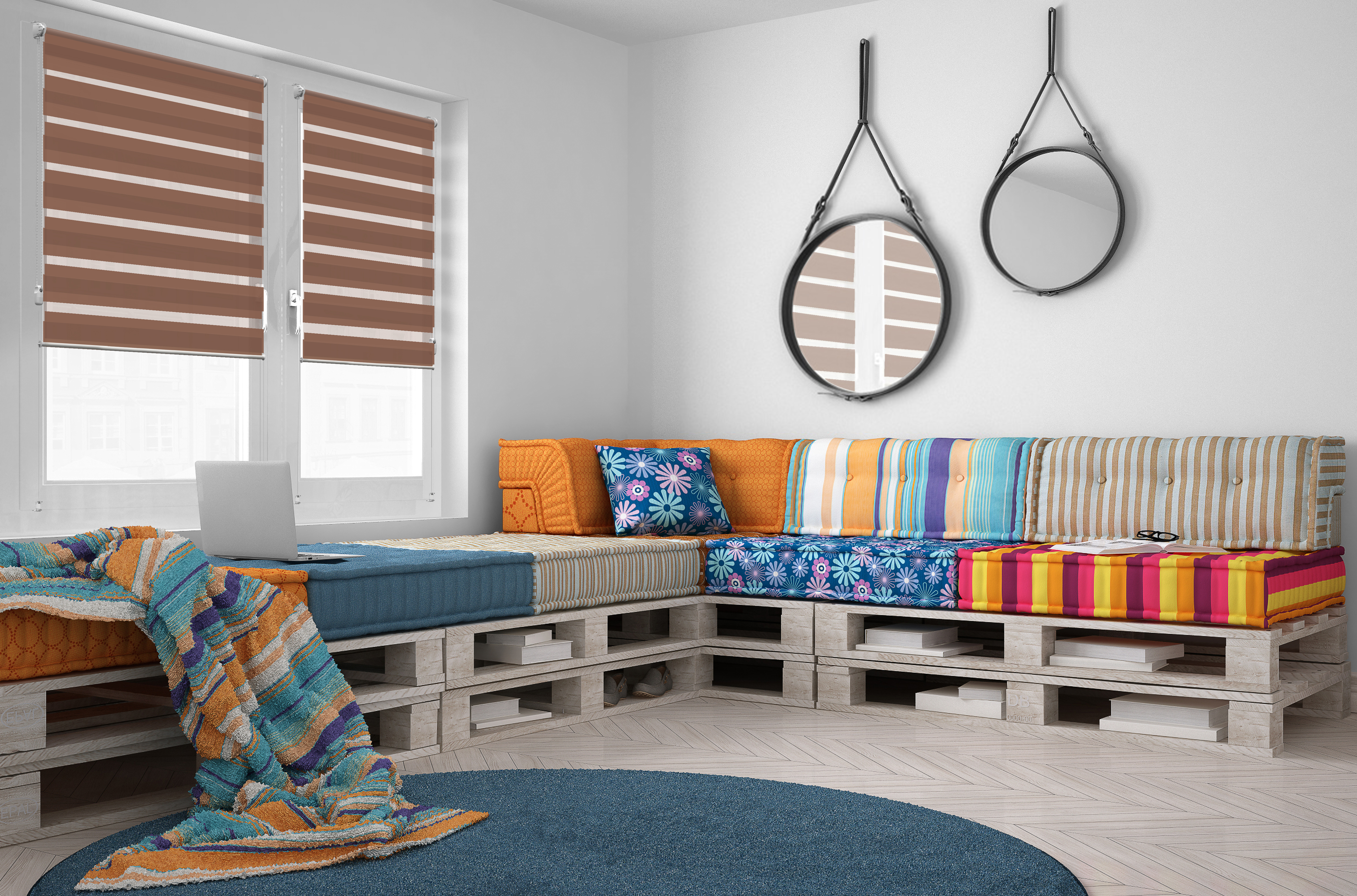 Doppelrollo Strio 5114 Wohnzimmer