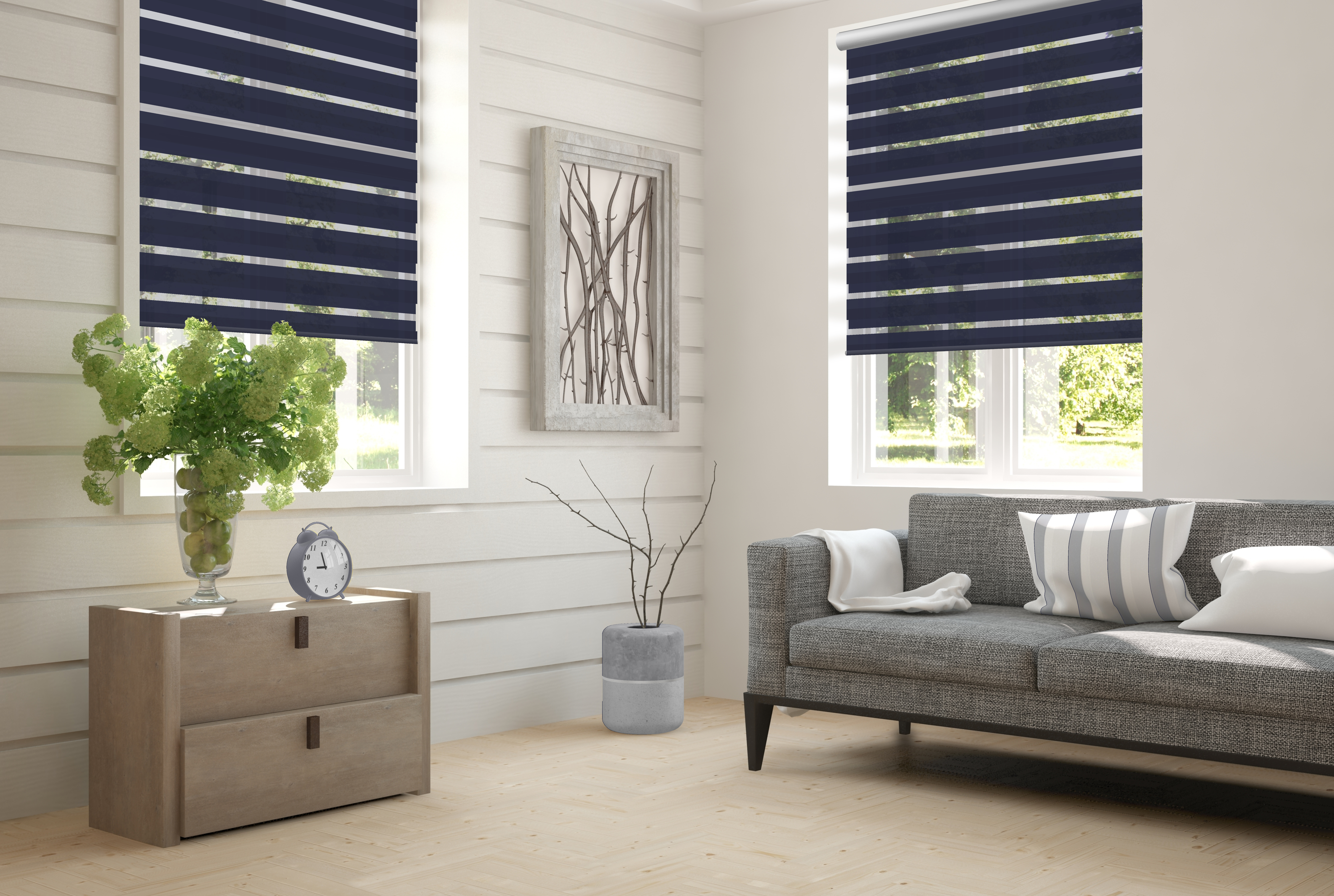 Doppelrollo Strio 5115 Wohnzimmer