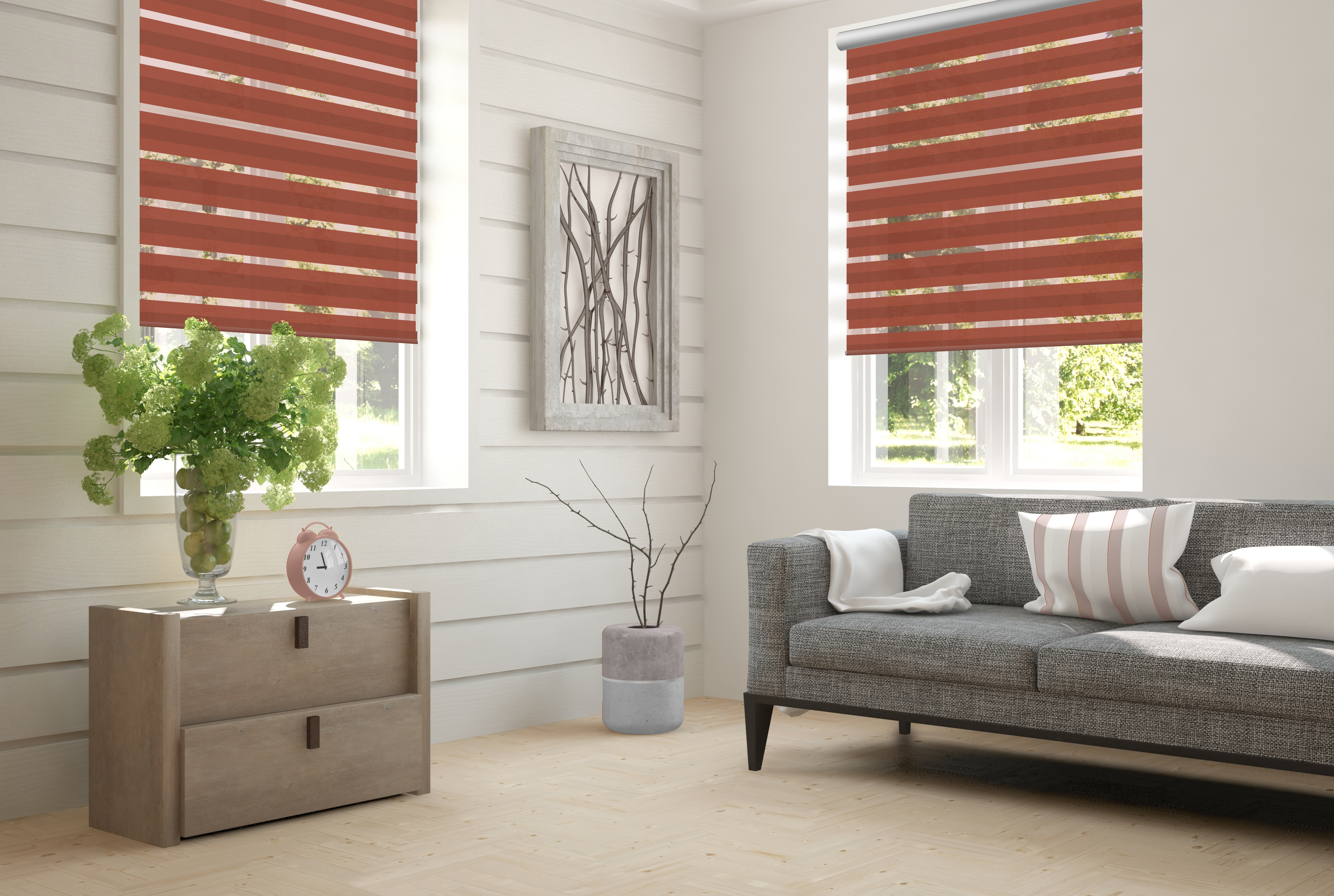 Doppelrollo Strio 5116 Wohnzimmer