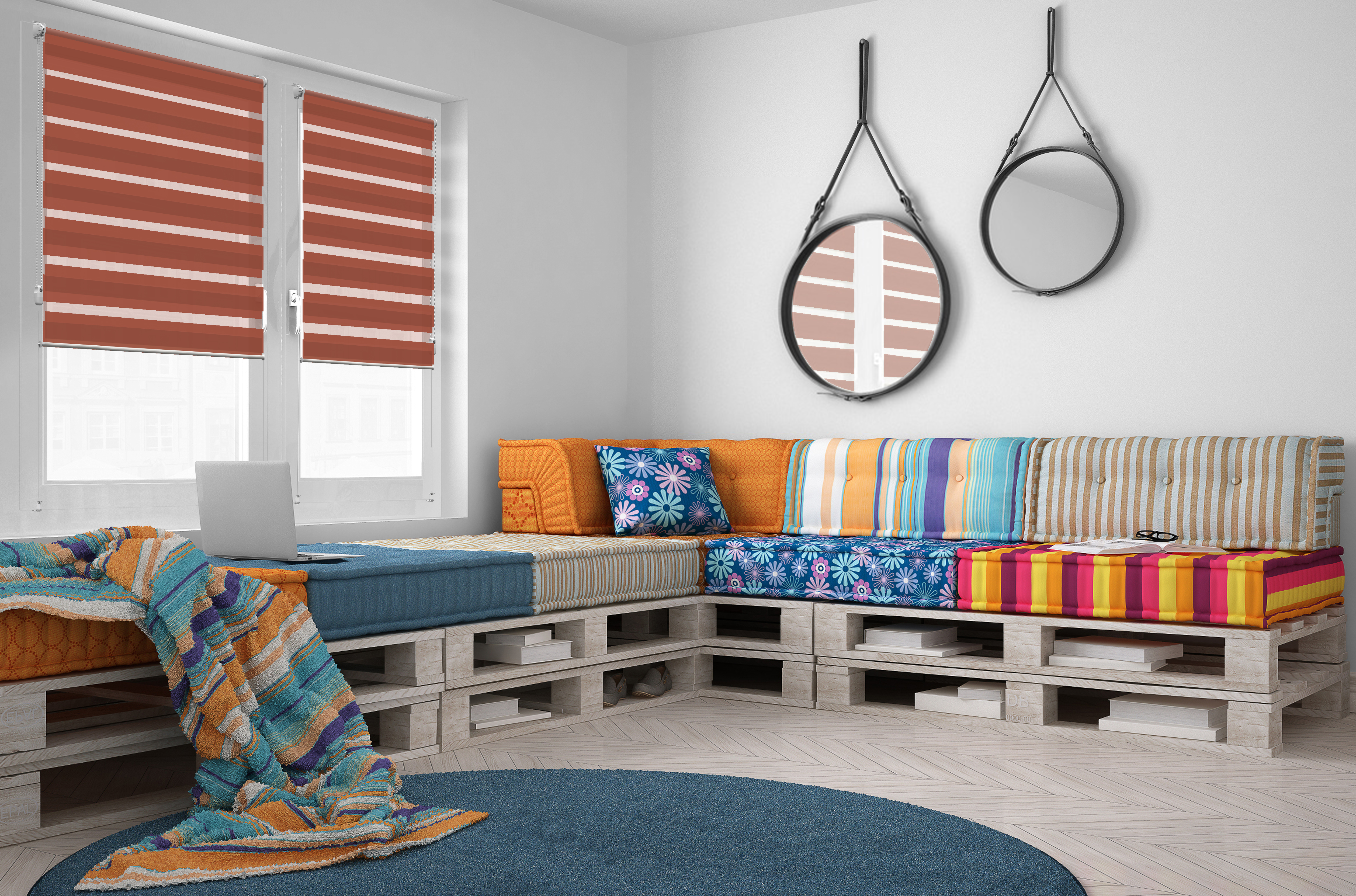 Doppelrollo Strio 5116 Wohnzimmer