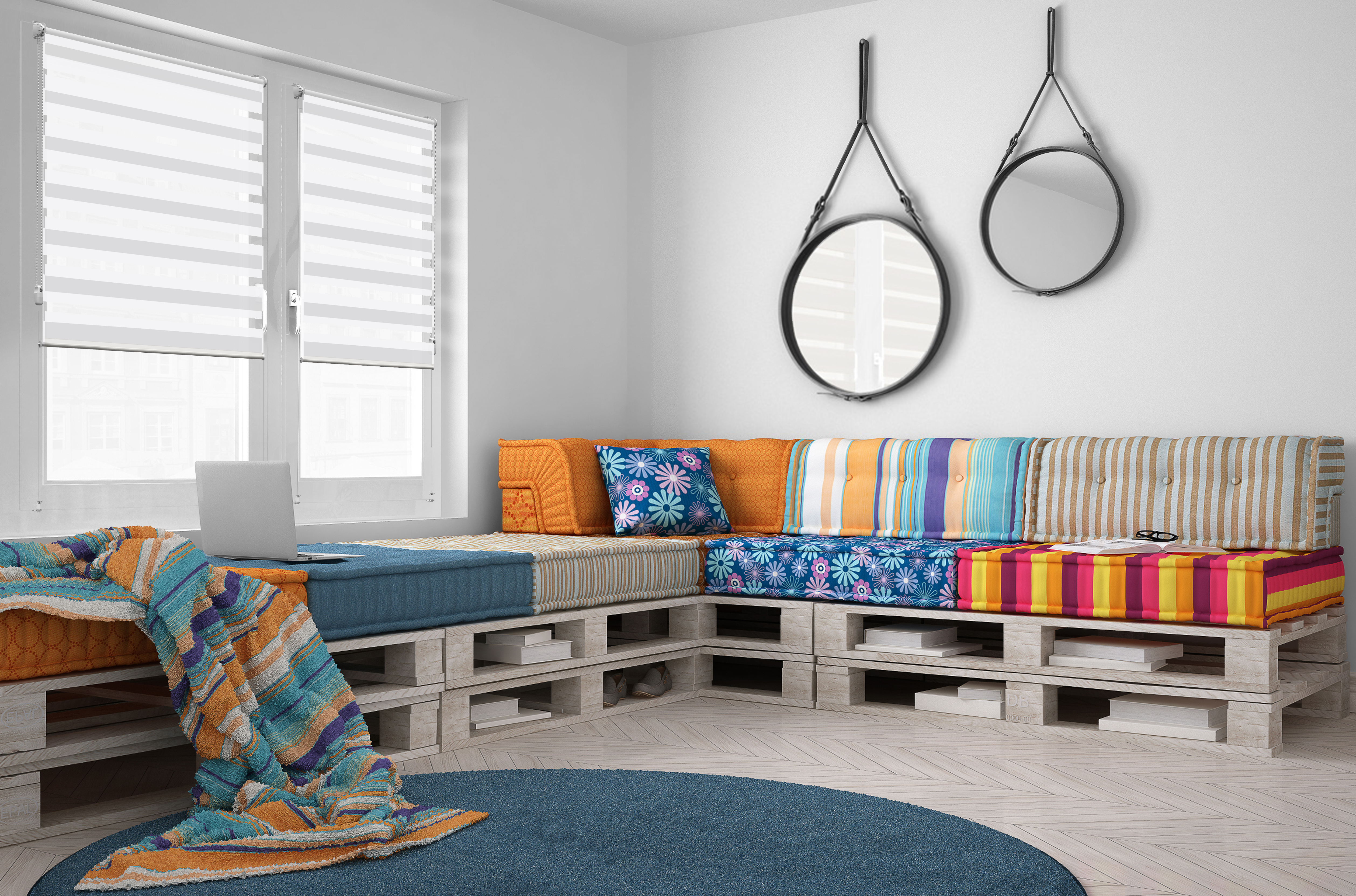 Doppelrollo Vicino 5149 Wohnzimmer
