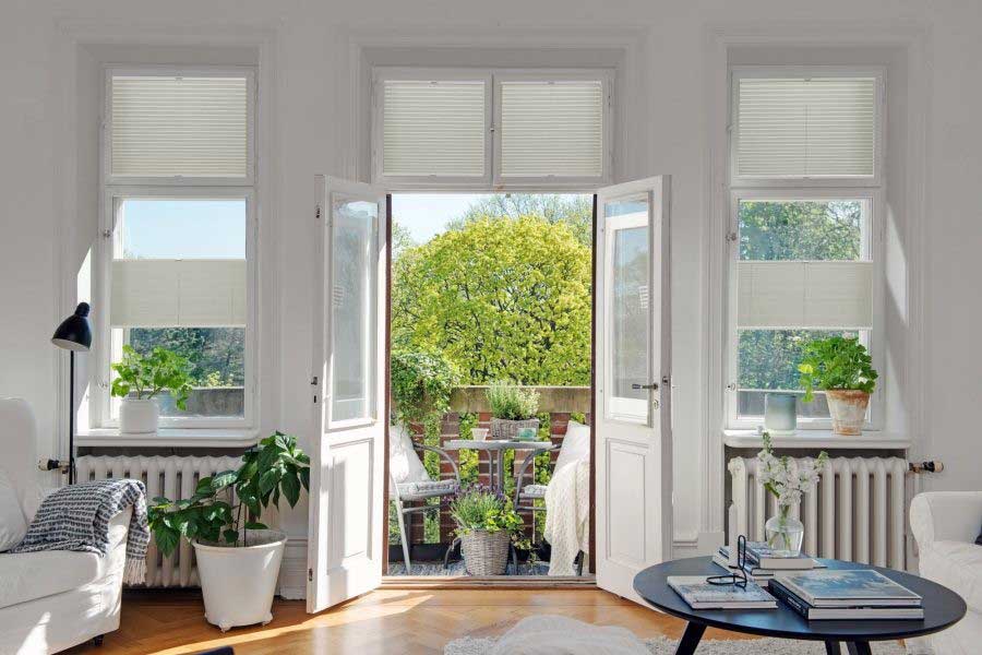 Plissee 1755 Wohnzimmer Grau