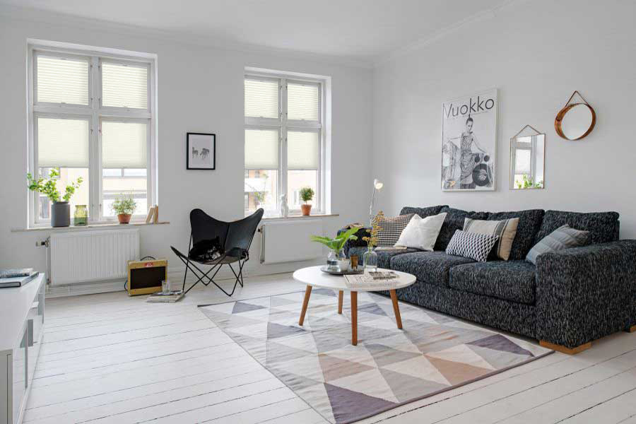 Plissee Ambience 4478 Wohnzimmer Weiß