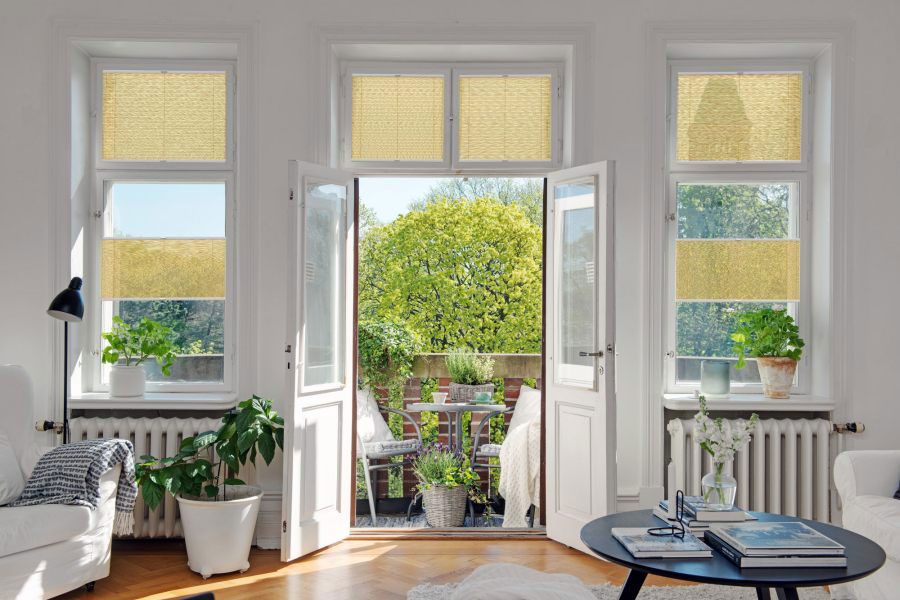 Plissee 1731 Wohnzimmer Gelb