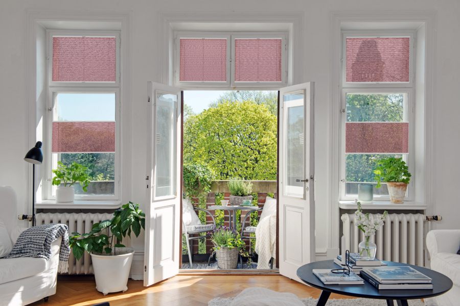 Plissee 1733 Wohnzimmer Rot