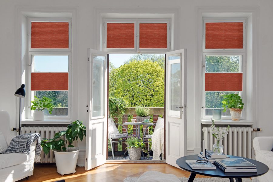 Plissee 1804 Wohnzimmer Rot