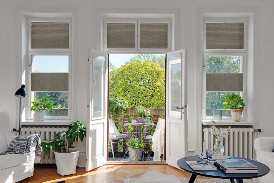 Plissee 1810 Wohnzimmer Grau