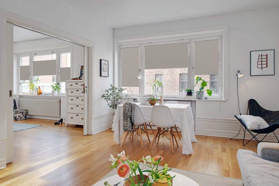 Plissee 1505 Esszimmer Grau