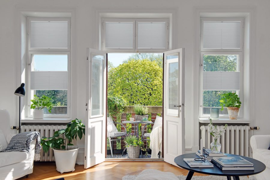 Plissee 1856 Wohnzimmer Grau