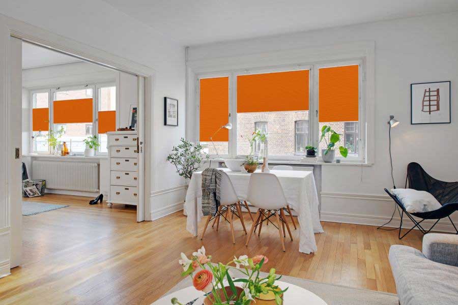 Plissee 1102 Esszimmer Orange