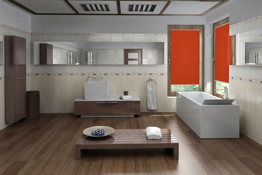 Plissee Blackout Color 1546 Badezimmer