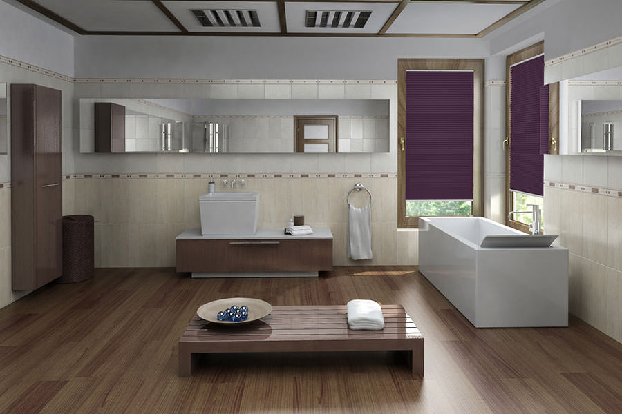 Plissee Blackout Color 1548 Badezimmer