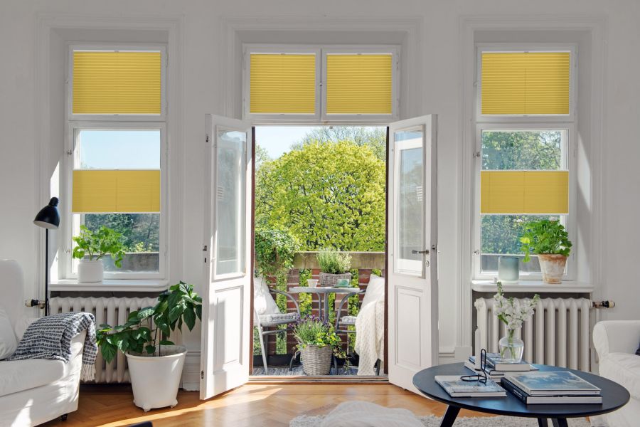 Plissee 1551 Wohnzimmer Gelb