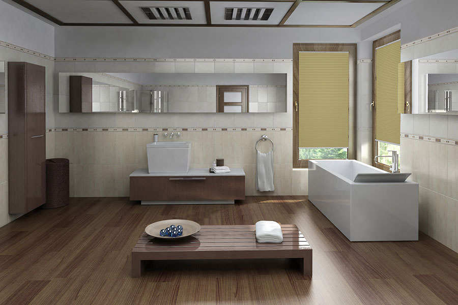 Plissee Blackout Color 1556 Badezimmer
