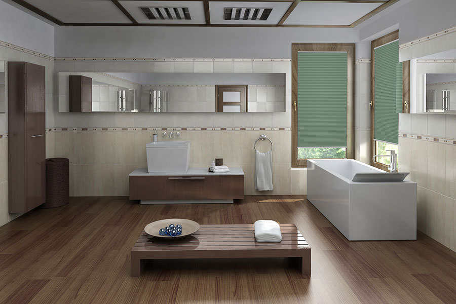 Plissee Blackout Color 1557 Badezimmer