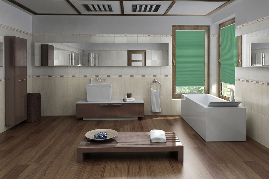 Plissee Blackout Color 1558 Badezimmer