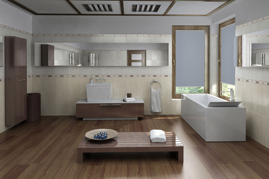 Plissee Blackout Color 1563 Badezimmer